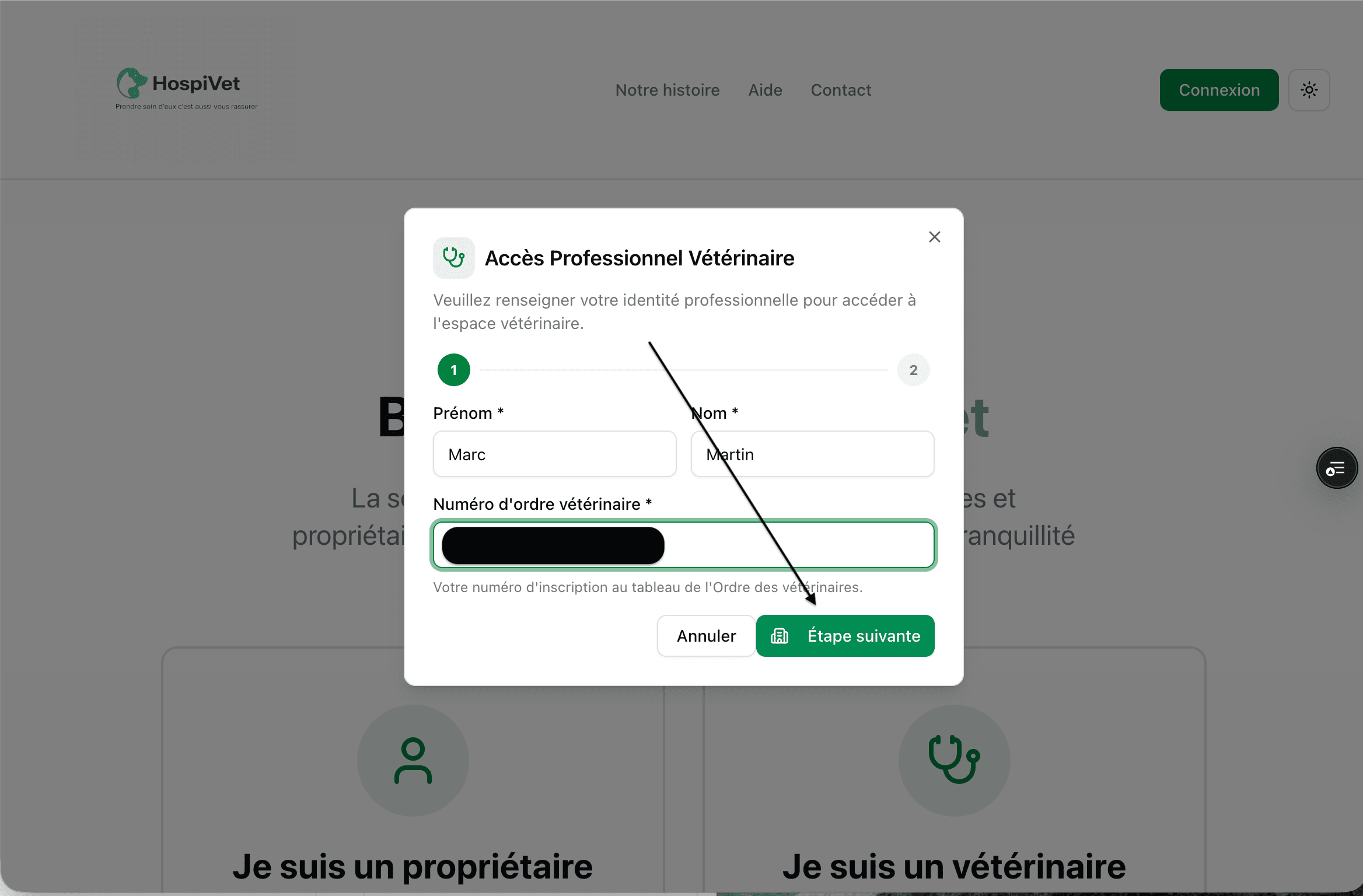 Étape 2 : Créer un compte